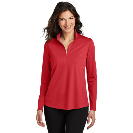 Port Authority LK112 Ladies Dry Zone UV Micro-Mesh 1/4-Zip - Rich Red