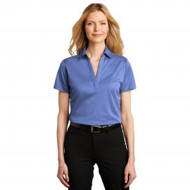 Port Authority LK542 Ladies Heathered Silk Touch Performance Polo - Moonlight Blue Heather