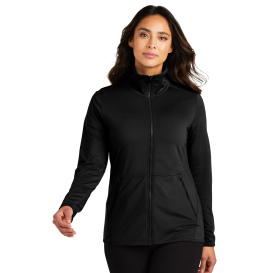 Port Authority LK595 Ladies Accord Stretch Fleece Full-Zip - Black