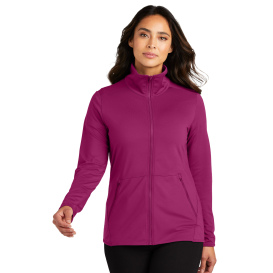 Port Authority LK595 Ladies Accord Stretch Fleece Full-Zip - Wine