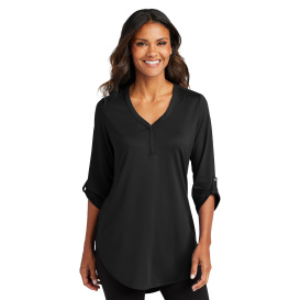 Port Authority LK6840 Ladies City Stretch 3/4-Sleeve Tunic - Black