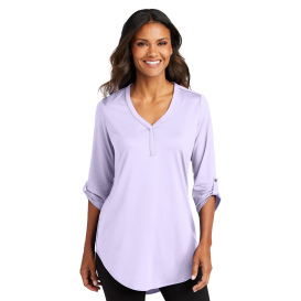 Port Authority Ladies Modern Stretch Cotton 3/4-Sleeve Scoop Neck