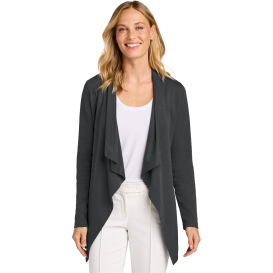 Port Authority LK820 Ladies Breakwater Open Cardigan - Gray Steel