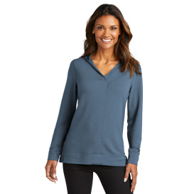 Port Authority LK826 Ladies Microterry Pullover Hoodie - Dusk Blue