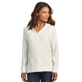 Port Authority LK826 Ladies Microterry Pullover Hoodie - Ivory Chiffon