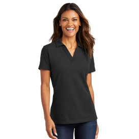 Port Authority LK867 Ladies C-FREE Cotton Blend Pique Polo - Black