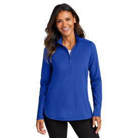 Port Authority LK880 Ladies C-FREE Double Knit 1/4-Zip - True Royal