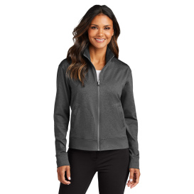 Port Authority LK881 Ladies C-FREE Double Knit Full-Zip - Grey Steel Heather