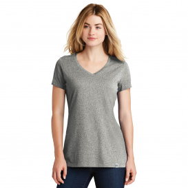 New Era LNEA101 Ladies Heritage Blend V-Neck Tee - Light Graphite Twist