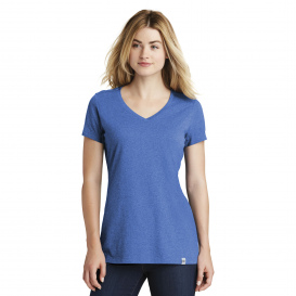 New Era LNEA101 Ladies Heritage Blend V-Neck Tee - Royal Heather