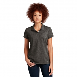 New Era LNEA301 Ladies Slub Twist Polo - Black Twist