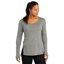 OGIO LOG802 Ladies Luuma Long Sleeve Tunic - Petrol Grey Heather