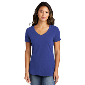 Port & Company LPC099V Ladies Beach Wash Garment-Dyed V-Neck Tee - Blue Iris