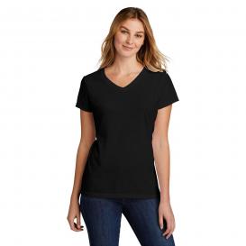 Port & Company LPC330V Ladies Tri-Blend V-Neck Tee - Black