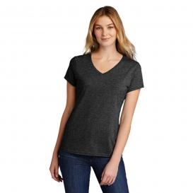 Port & Company LPC330V Ladies Tri-Blend V-Neck Tee - Black Heather