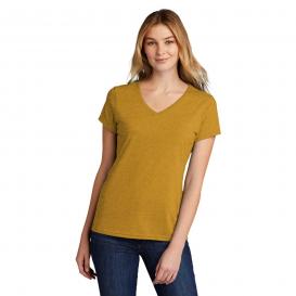 Port & Company LPC330V Ladies Tri-Blend V-Neck Tee - Ochre Yellow Heather