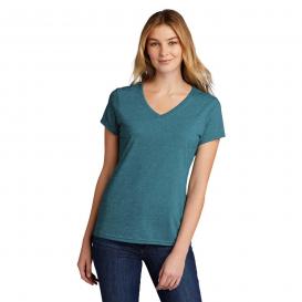 Port & Company LPC330V Ladies Tri-Blend V-Neck Tee - Vivid Teal Heather