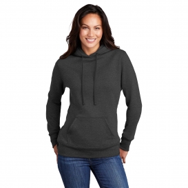 Port & Company LPC78H Ladies Core Fleece Pullover Hooded Sweatshirt - Dark Grey Heather