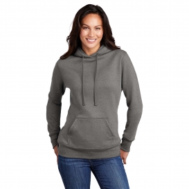 Port & Company LPC78H Ladies Core Fleece Pullover Hooded Sweatshirt - Graphite Heather