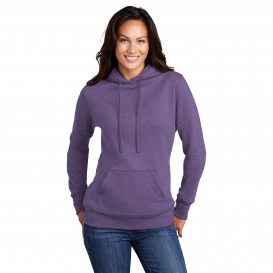 Port & Company LPC78H Ladies Core Fleece Pullover Hooded Sweatshirt - Heather Purple