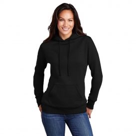 Port & Company LPC78H Ladies Core Fleece Pullover Hooded Sweatshirt - Jet Black