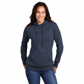 Port & Company LPC78H Ladies Core Fleece Pullover Hooded Sweatshirt - Navy