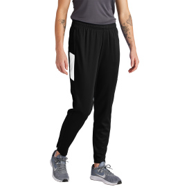 Sport-Tek LPST800 Ladies Travel Pants - Black/White