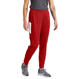 Sport-Tek LPST800 Ladies Travel Pants - Deep Red/White