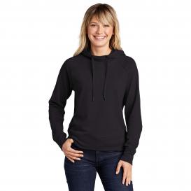 Sport-Tek LST272 Ladies Lightweight French Terry Pullover Hoodie - Black