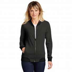 Sport-Tek LST274 Ladies Lightweight French Terry Bomber - Heather Black