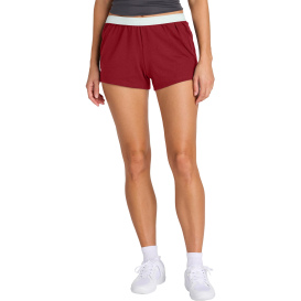 Sport-Tek LST311 Ladies Jersey Knit Squad Shorts - Deep Red