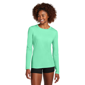 Sport-Tek LST420LS Ladies Posi-UV Pro Long Sleeve - Bright Seafoam 