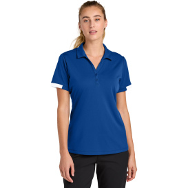 Sport-Tek LST444 Ladies Club Colorblock Polo - True Royal/White