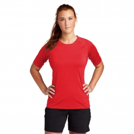 Sport-Tek LST470 Ladies Rashguard Tee - True Red