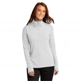 Sport-Tek LST561 Ladies Sport-Wick Flex Fleece 1/4-Zip - White