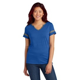 Sport-Tek LST6041 Ladies Halftime Notch Neck Tee - True Royal/Vintage Heather