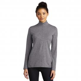 Sport-Tek LST711 Ladies Exchange 1.5 Long Sleeve 1/2-Zip Pullover - Grey Heather