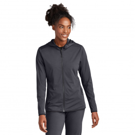 Sport-Tek LST870 Ladies Circuit Hooded Full-Zip - Graphite