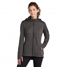 Sport-Tek LST980 Ladies Hooded Soft Shell Jacket - Graphite