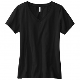 Volunteer Knitwear LVL45V Women\'s Daily V-Neck Tee - Deep Black