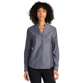 Port Authority LW382 Ladies Long Sleeve Chambray Easy Care Shirt - Estate Blue