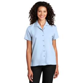Port Authority LW400 Ladies Short Sleeve Performance Staff Shirt - Cloud Blue
