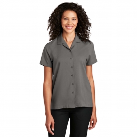 Port Authority LW400 Ladies Short Sleeve Performance Staff Shirt - Graphite