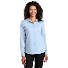 Port Authority LW401 Ladies Long Sleeve Performance Staff Shirt - Cloud Blue
