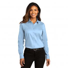 Port Authority LW808 Ladies Long Sleeve SuperPro React Twill Shirt - Cloud Blue
