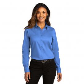 Port Authority LW808 Ladies Long Sleeve SuperPro React Twill Shirt - Ultramarine Blue