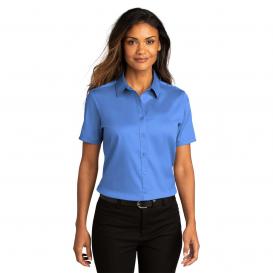 Port Authority LW809 Ladies Short Sleeve SuperPro React Twill Shirt - Ultramarine Blue