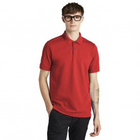 Mercer+Mettle MM1000 Stretch Heavyweight Pique Polo - Apple Red