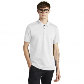 Mercer+Mettle MM1000 Stretch Heavyweight Pique Polo - White