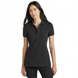 Mercer+Mettle MM1001 Women\'s Stretch Heavyweight Pique Polo - Deep Black